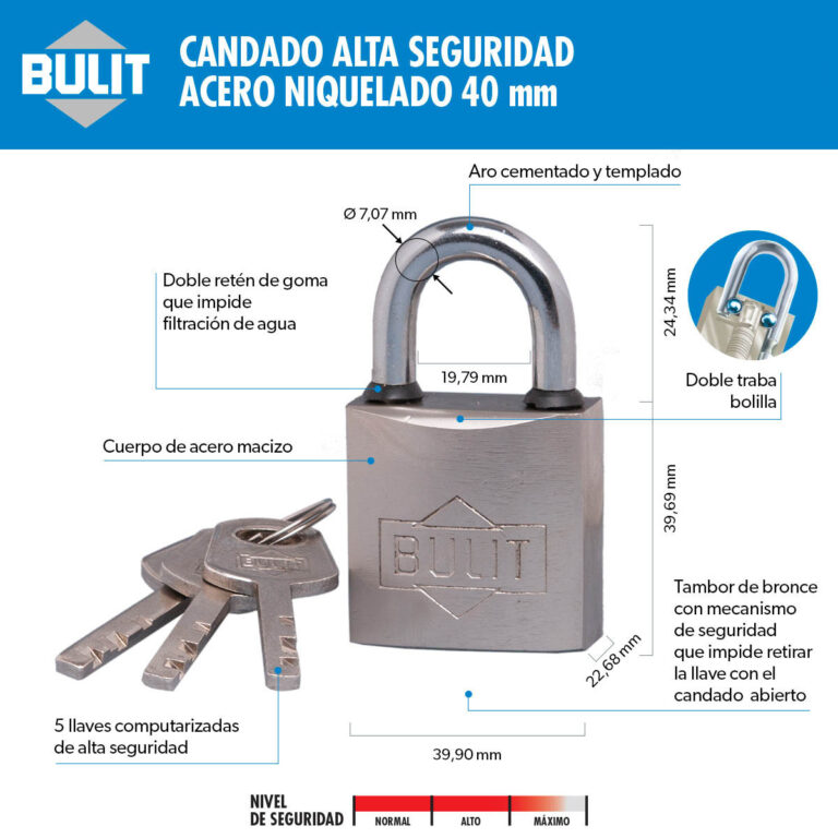 Candado Exterior Candados Seguridad Candado Con Llave 90mm